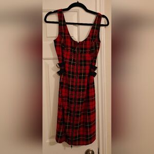 Christmas Red and black Plaid Betsy Johnson dress